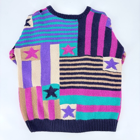 Vintage Northern Isles Hand Knitted Patchwork Sweater - Picture 10 of 10